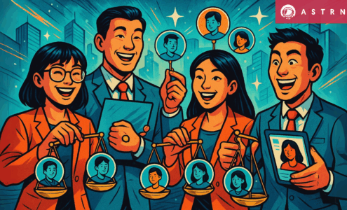 an illustration of a group of talent acquisition team