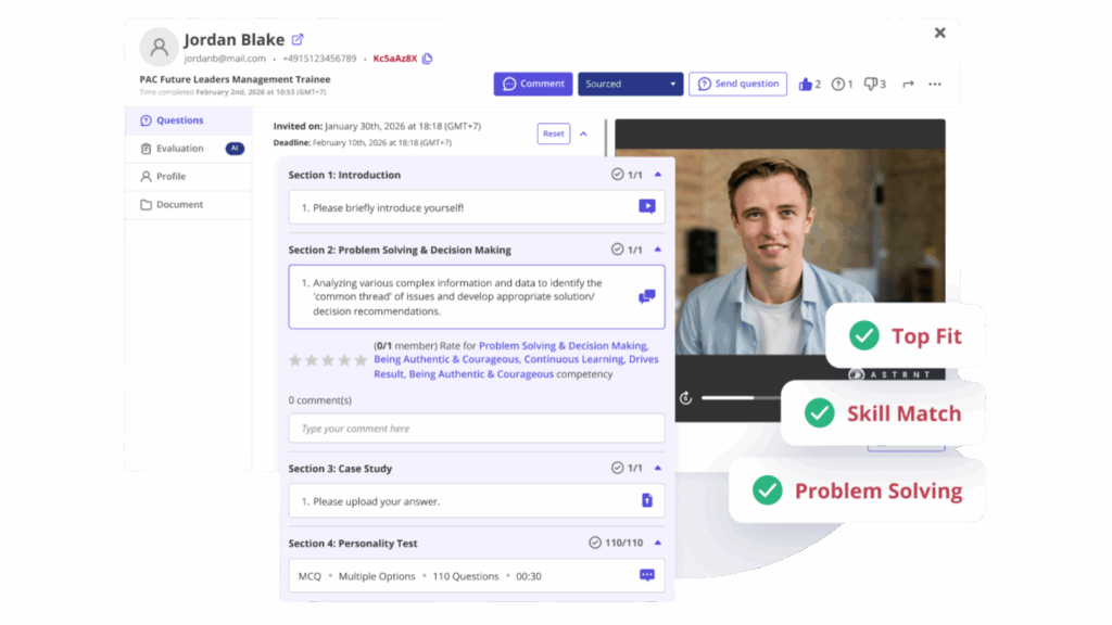 Assessment frameworks for confident hiring, including cognitive tests, skills tests, and personality assessments designed for scalable talent acquisition.