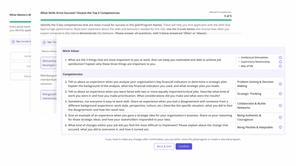 Competency-based job profiling transforming vague job descriptions into clear role profiles for confident hiring decisions.