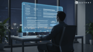 ASTRNT AI platform showing instant job description creation and auto-generated interview questions for faster hiring.